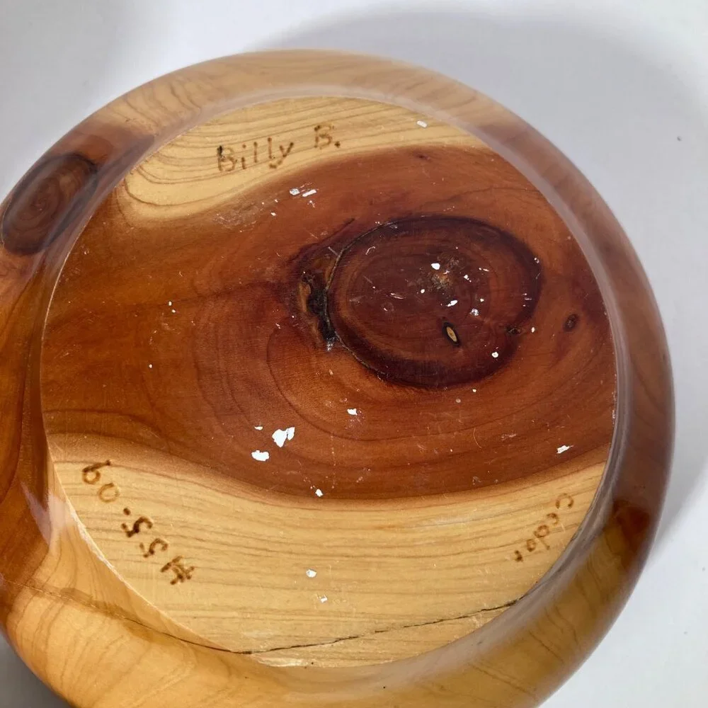 3 Handmade Wood Bowls Spalted Sugarberry Cedar Maple 5 -‎ 6